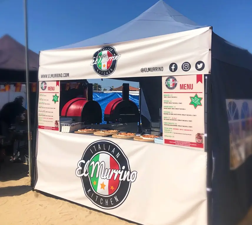 El Murrino outdoor pizza catering stand